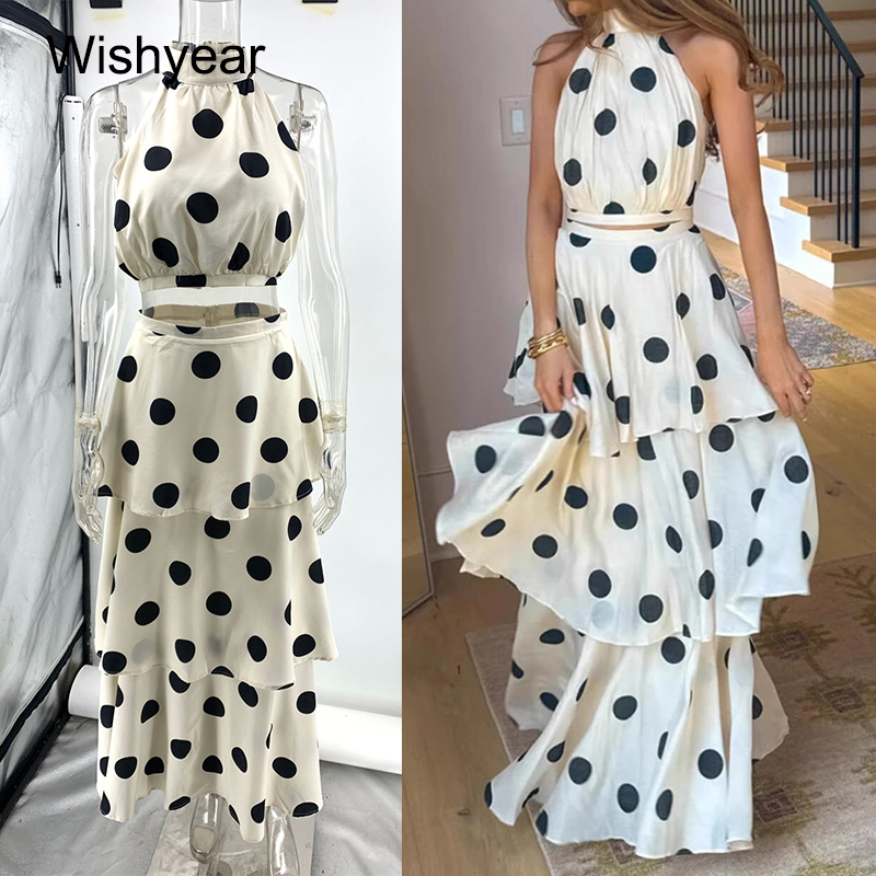 Women Formal Wear For Office - Wishyear 2-teiliges Set mit gepunktetem Aufdruck,