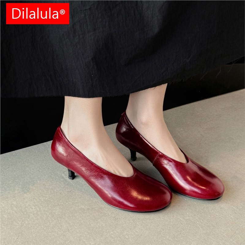 Women Formal Wear For Office - Dilalula 2026 Übergrößen Echtleder Damenschuhe Hohe