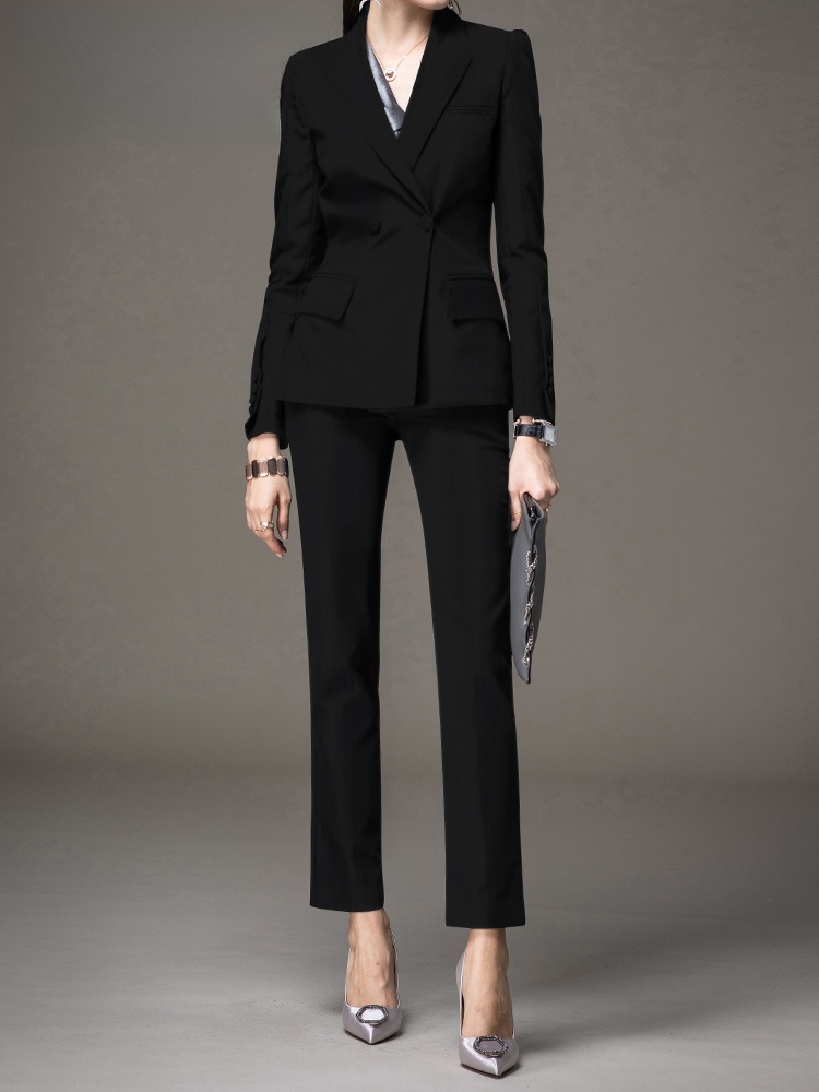 Women Formal Wear Interview - Professionelles schwarzes Anzug-Set für Damen, modisch
