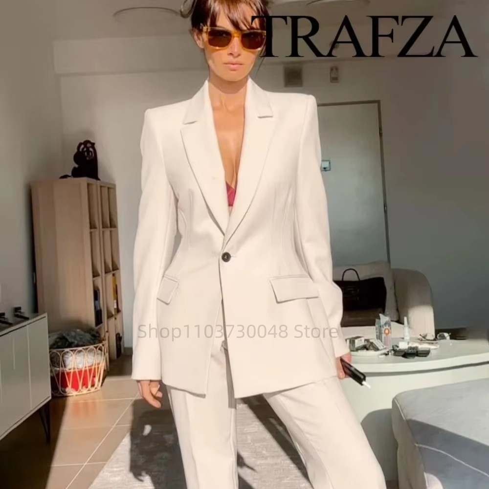 Women Formal Wear For Office - Modischer Büro-Damenanzug Blazer und Hose Formeller