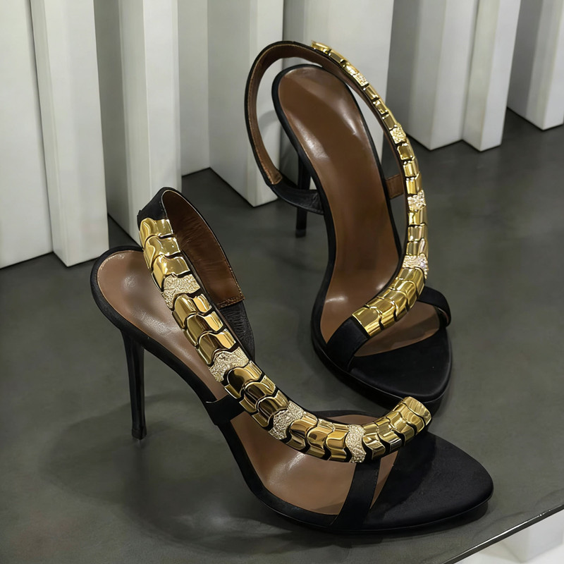 Luxuriöse Glitzer-Sandalen mit – Women'S Formal Wear For Wedding Bewertung und Preis