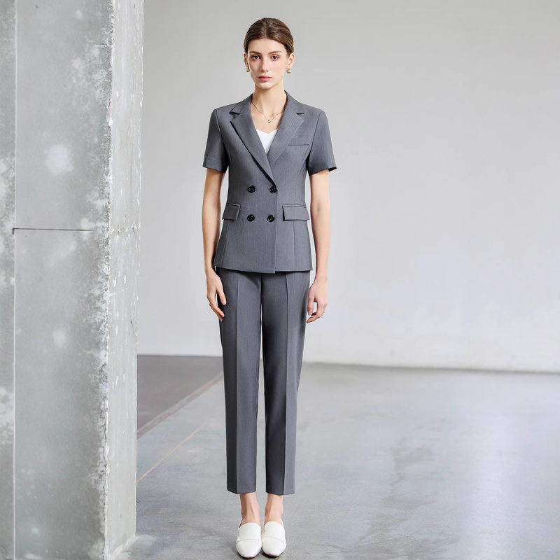 Damen Sommer-Kurzarm-Anzug 202 – Women Formal Wear Interview Bewertung und Preis