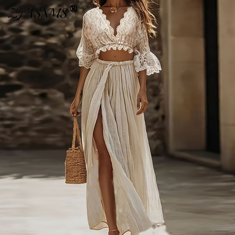 Damen Boho-Spitzen-Zweiteiler: – Women'S Formal Wear Suit Bewertung und Preis