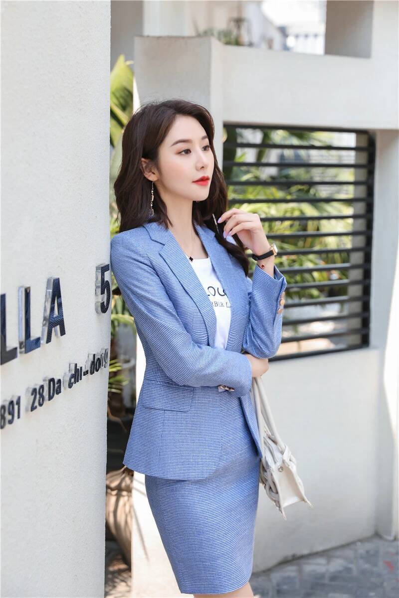 Neuartige grüne Uniform-Design – Women Formal Wear Interview Bewertung und Preis