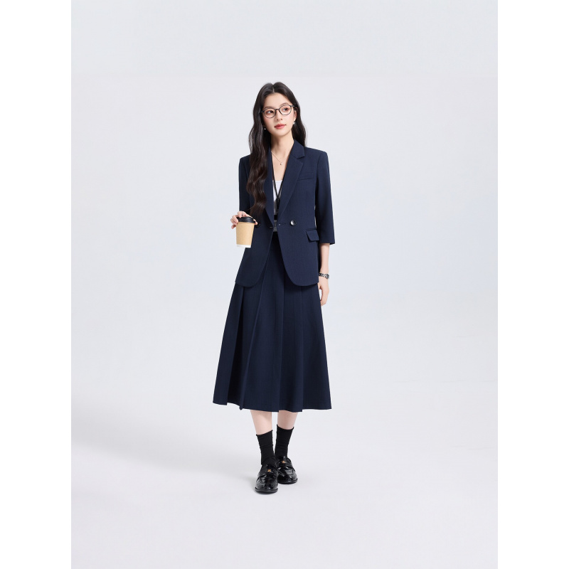 Marineblauer Damenanzug für Fr – Women Formal Wear Interview Bewertung und Preis