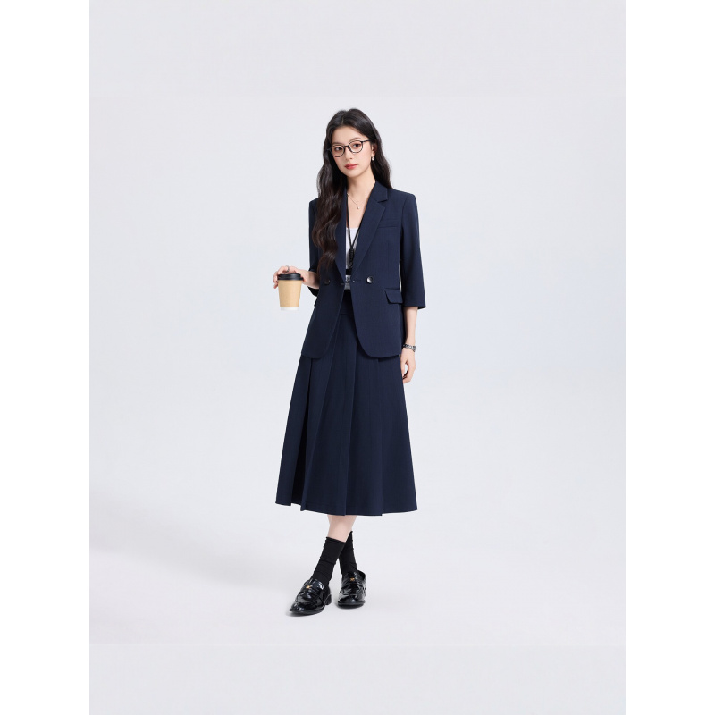 Marineblauer Damenanzug für Fr – Women Formal Wear Interview Bewertung und Preis