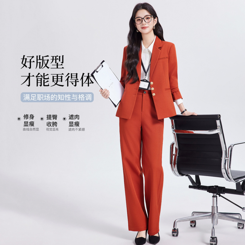Khakifarbenes Damenanzug-Set,  – Women Formal Wear Interview Bewertung und Preis